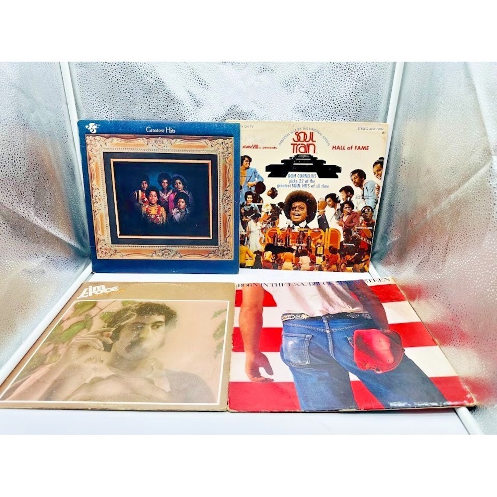 Vintage 4‎ LP Lot Jackson 5 Greatest Hits Soul Train Hall of Fame Croce USA